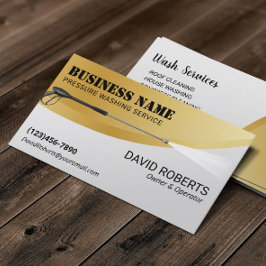 Cartão De Visita Limpeza de energia moderna e Dourada