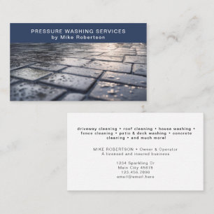 Cartão De Visita Limpeza de energia por pressão Lavagem moderna