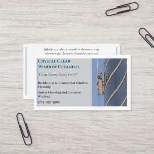 Cartão De Visita Limpeza de Janelas Comerciais Residenciais