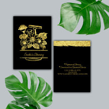 Limpeza de Ouro Falso Logotipo de Floral Script