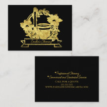 Limpeza de Ouro Falso Vassoura Floral Balde Logo