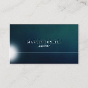 Cartão De Visita Limpeza de planície azul na moda Greeny