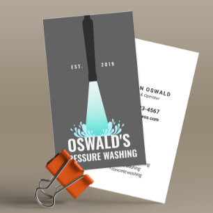 Cartão De Visita Limpeza De Pressão, Arma De Lavagem De Energia