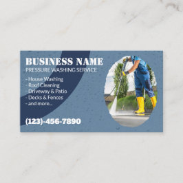 Cartão De Visita Limpeza de pressão Câmara Limpando energia Lava az