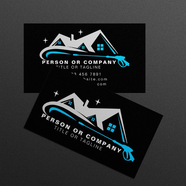 Cartão De Visita Limpeza De Pressão Da Casa Da Lava De Energia (Criador carregado)