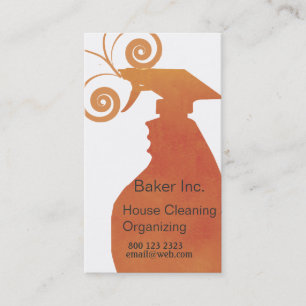 Cartão De Visita Limpeza De Servidores De Habitação Profissionais