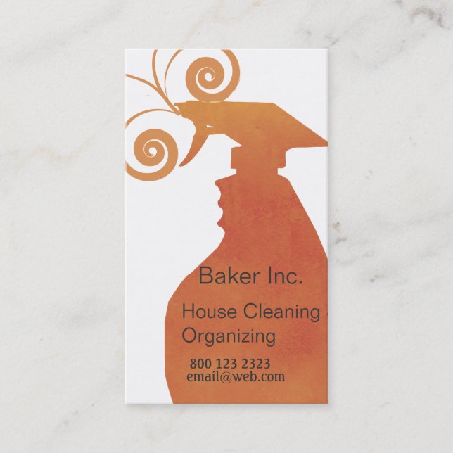 Cartão De Visita Limpeza De Servidores De Habitação Profissionais S (Frente)