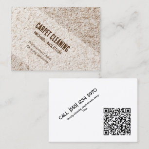 Cartão De Visita Limpeza de Tapetes QR Personalizado