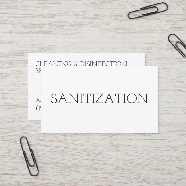 Cartão De Visita Limpeza: Desinfecção Mínima (Frente/Verso In Situ)