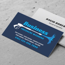 Cartão De Visita Limpeza do Marinho da fonte de energia que lava a 