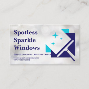 Cartão De Visita Limpeza do Sparkle de Aproximação da Janela