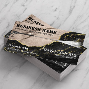 Cartão De Visita Limpeza Dourada Do Mármaco De Agato Por Pressão