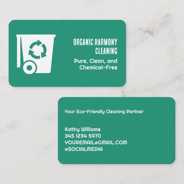 Cartão De Visita Limpeza ecológica (Frente/Verso)