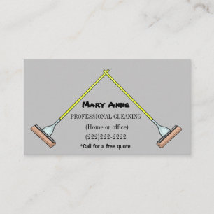 Cartão De Visita Limpeza Legal do Design Mops