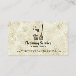 Cartão De Visita Limpeza Maid Janitorial Ssepia