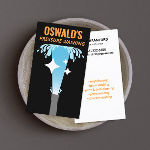 Cartão De Visita Limpeza Patriótica de Energia de Lavagem de Pressã