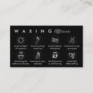 Cartão De Visita Limpeza Preta após instruções de assistência