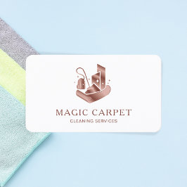 Cartão De Visita Limpeza Profissional de Tapetes, Limpeza de Pisos,