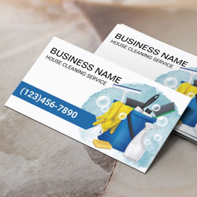 Cartão De Visita Limpeza Profissional Maid (Criador carregado)