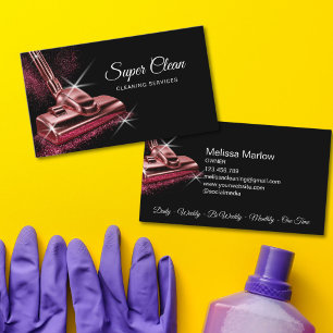 Cartão De Visita Limpeza Residencial Comercial Rose Gold