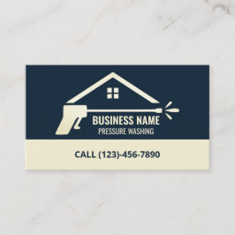 Cartão De Visita Limpeza Simples da casa de lavagem de energia