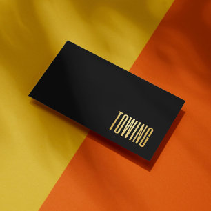 Cartão De Visita Limpeza Simples Preta E Dourada