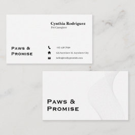 Cartão De Visita Limpo Branco Profissional Personalizável Moderno