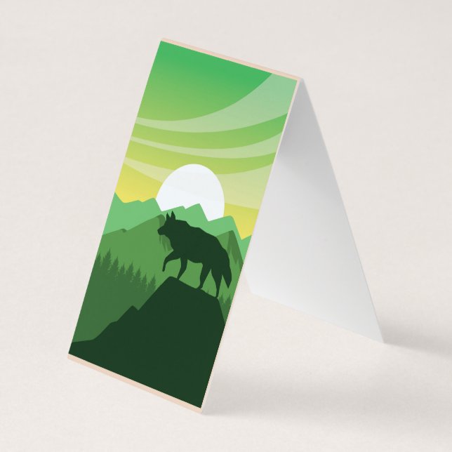 Cartão De Visita Linda cena do lobo (Verso)