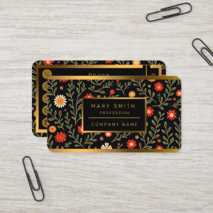 Cartão De Visita Linda coleção Floral de Trendage Vintage