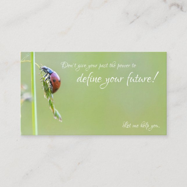 Cartão De Visita Linda joia com citação motivadora (Frente)