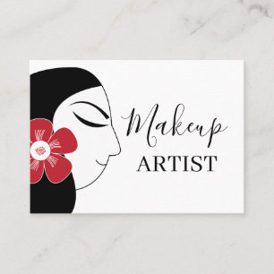 Cartão De Visita Linda mulher Makeup