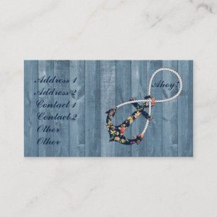 Cartão De Visita Linda rosa de colheita infinidade da âncora floral