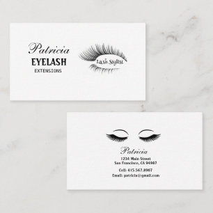 Cartão De Visita Lindas Lashes Técnicas de Extensões de Eyelash