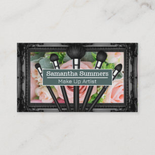 Cartão De Visita Lindas Rosas Rosa   Preparar Escovas