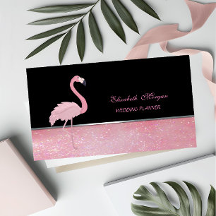 Cartão De Visita Lindo Adorável Elegante, Flamingo Rosa
