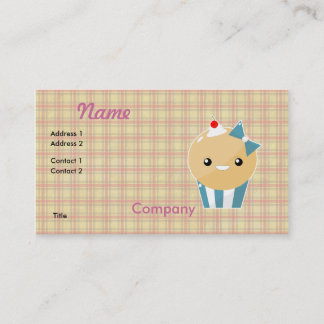 Cartão De Visita Lindo Cupcake Feminino Kawaii Muffin
