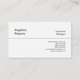 Cartão De Visita Linen Trendy profissional minimalista