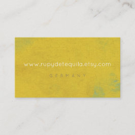 Cartão De Visita Linen Watercolor art Pintor Amarelo Colorido