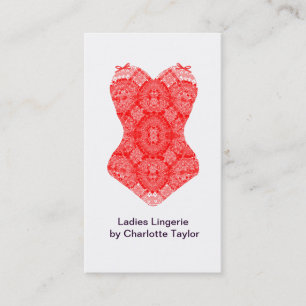 Cartão De Visita Lingerie Chic Fashion Boudoir Corset
