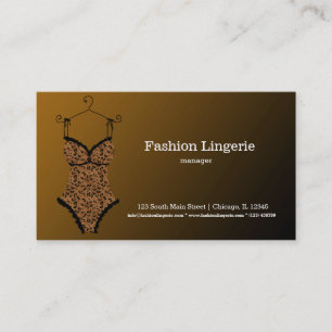 Cartão De Visita Lingerie de Moda