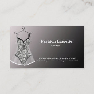 Cartão De Visita Lingerie de Moda