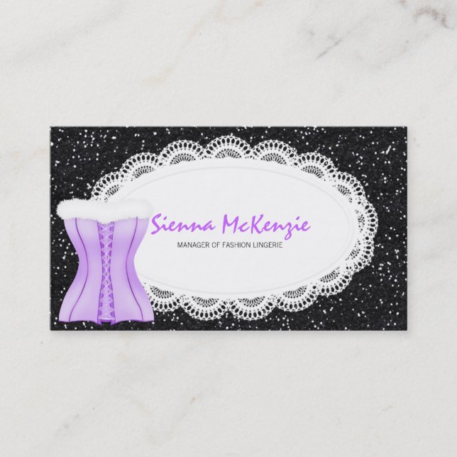 Cartão De Visita Lingerie de Moda (Frente)