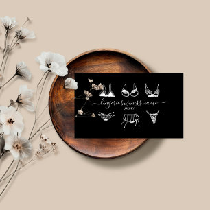 Cartão De Visita Lingerie preto