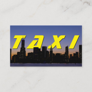 Cartão De Visita Linha amarela da cidade de TXI para taxista