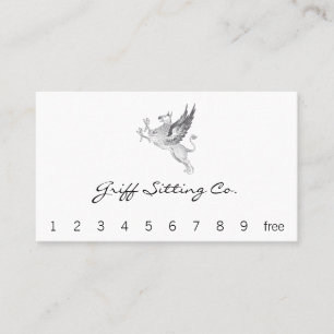 Cartão De Visita Linha arte do grifo da imprensa da letra do