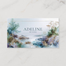 Linha costeira de Abstrato etéreo Dourada e Teal