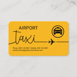 Cartão De Visita Linha de Avião de Táxi de Aeroporto Especial
