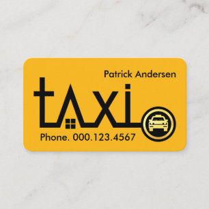 Cartão De Visita Linha de Direção da Rota do Táxi Amarelo