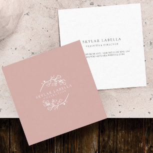 Cartão De Visita Linha de Logotipo Botânica Moderna