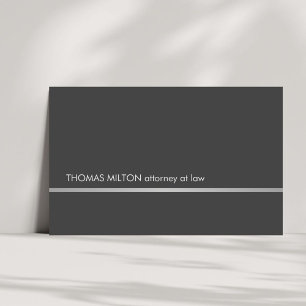 Cartão De Visita Linha de prata advogado do falso cinzento elegante